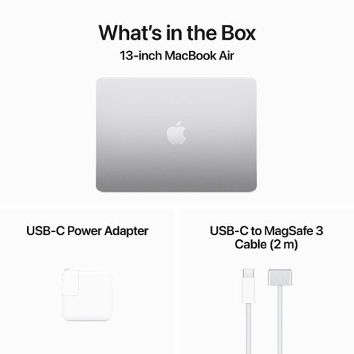 Apple - Geek Squad Certified Refurbished MacBook Air 13-inch Laptop - M3 chip - 8GB Memory - 512GB SSD - Silver