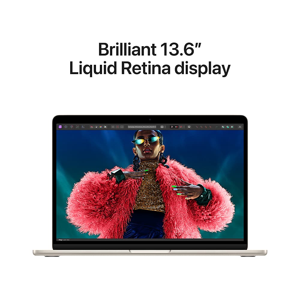 Apple - Geek Squad Certified Refurbished MacBook Air 13-inch Laptop - M3 chip - 16GB Memory - 512GB SSD - Starlight