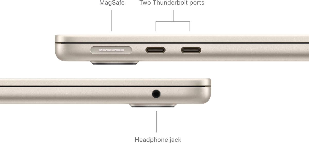 Apple - Geek Squad Certified Refurbished MacBook Air 13-inch Laptop - M3 chip - 16GB Memory - 512GB SSD - Starlight
