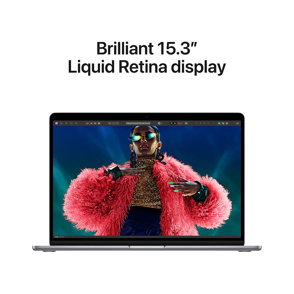 Apple - Geek Squad Certified Refurbished MacBook Air 15-inch Laptop - M3 chip - 8GB Memory - 512GB SSD - Space Gray