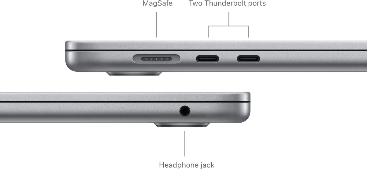 Apple - Geek Squad Certified Refurbished MacBook Air 15-inch Laptop - M3 chip - 8GB Memory - 512GB SSD - Space Gray