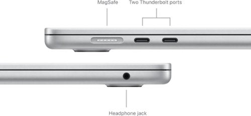 Apple - Geek Squad Certified Refurbished MacBook Air 15-inch Laptop - M3 chip - 8GB Memory - 512GB SSD - Silver