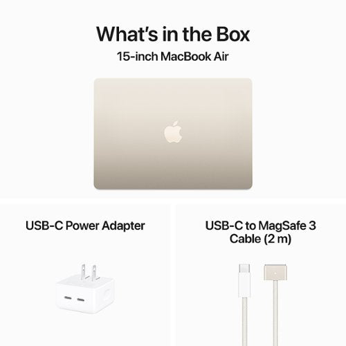 Apple - Geek Squad Refurbished Good - MacBook Air 15-inch Laptop - M3 chip - 8GB Memory - 256GB SSD - Starlight