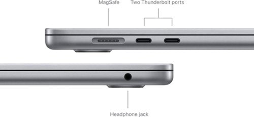 Apple - Geek Squad Certified Refurbished MacBook Air 15-inch Laptop - M3 chip - 16GB Memory - 512GB SSD - Space Gray