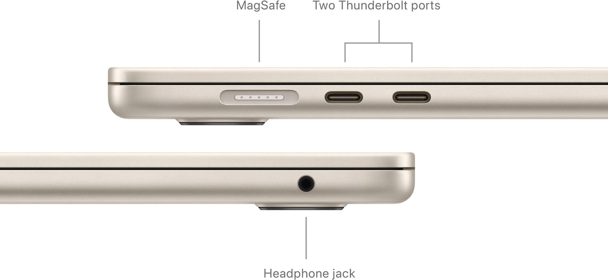Apple - Geek Squad Certified Refurbished MacBook Air 15-inch Laptop - M3 chip - 16GB Memory - 512GB SSD - Starlight