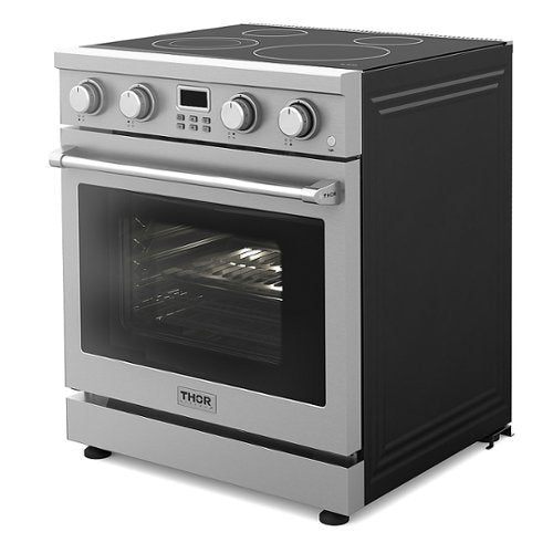 Thor Kitchen - 30 in. Wide 5 Elements 4.8 Cu. Ft. Freestanding Electric Convection Range - Silver