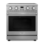Thor Kitchen - 30 in. Wide 5 Elements 4.8 Cu. Ft. Freestanding Electric Convection Range - Silver