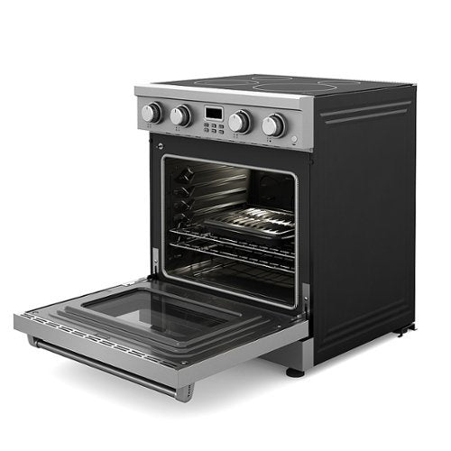 Thor Kitchen - 30 in. Wide 5 Elements 4.8 Cu. Ft. Freestanding Electric Convection Range - Silver