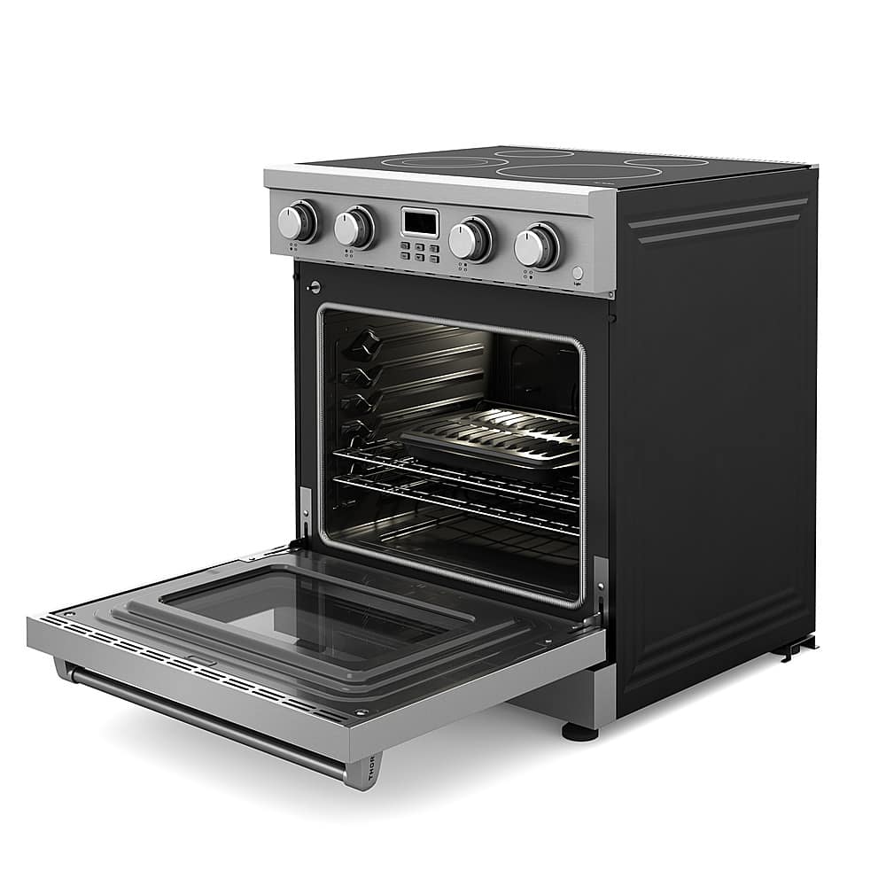 Thor Kitchen - 30 in. Wide 5 Elements 4.8 Cu. Ft. Freestanding Electric Convection Range - Silver