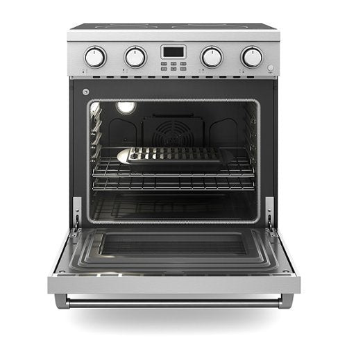 Thor Kitchen - 30 in. Wide 5 Elements 4.8 Cu. Ft. Freestanding Electric Convection Range - Silver