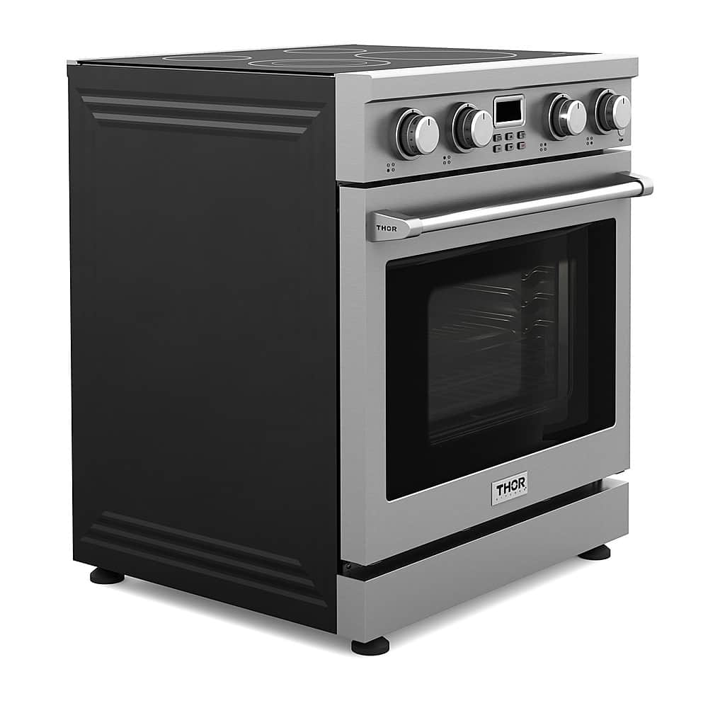 Thor Kitchen - 30 in. Wide 5 Elements 4.8 Cu. Ft. Freestanding Electric Convection Range - Silver