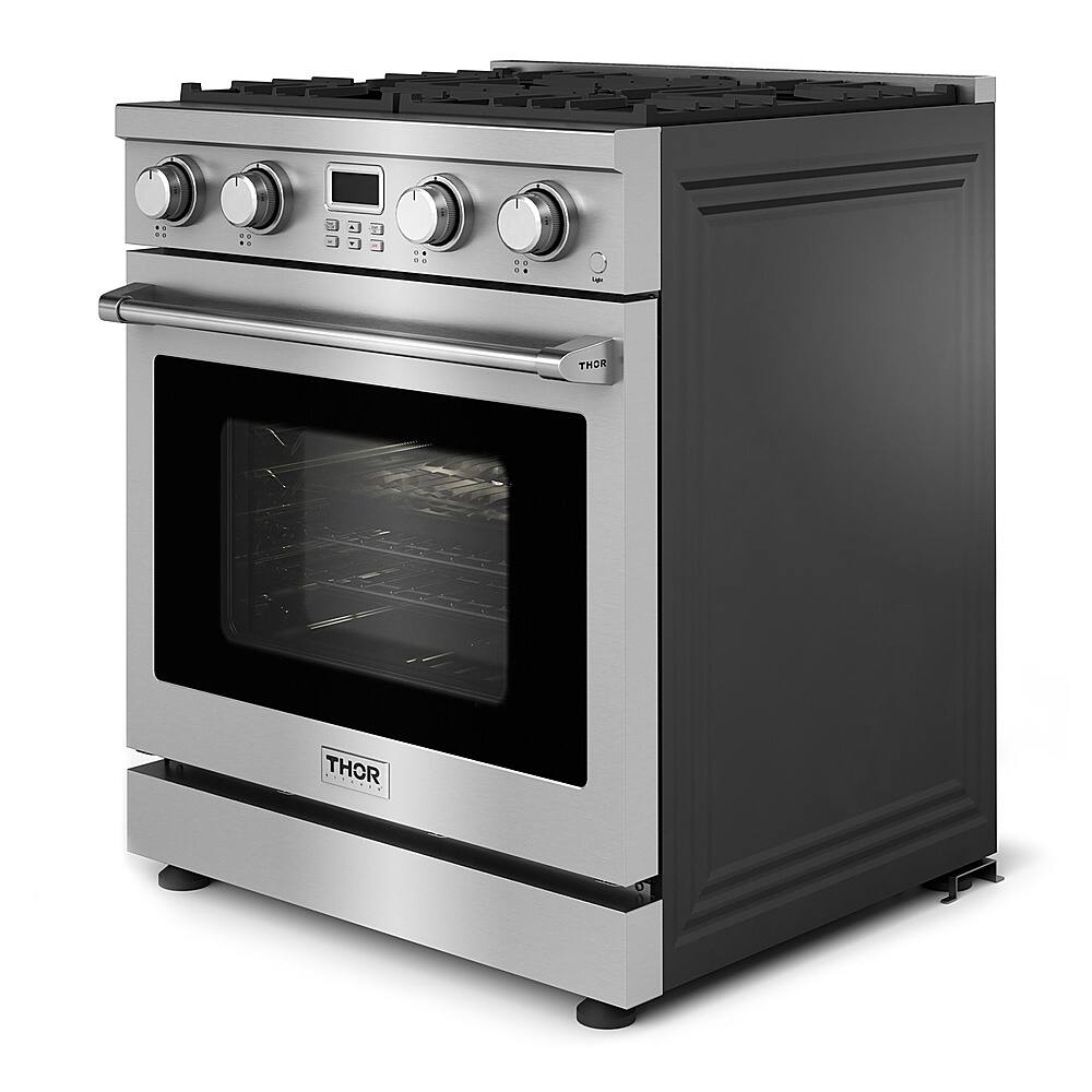 Thor Kitchen - 30 in. Wide 4 burner 4.8 Cu. Ft. Freestanding LP Gas Convection Range - Stainless Steel