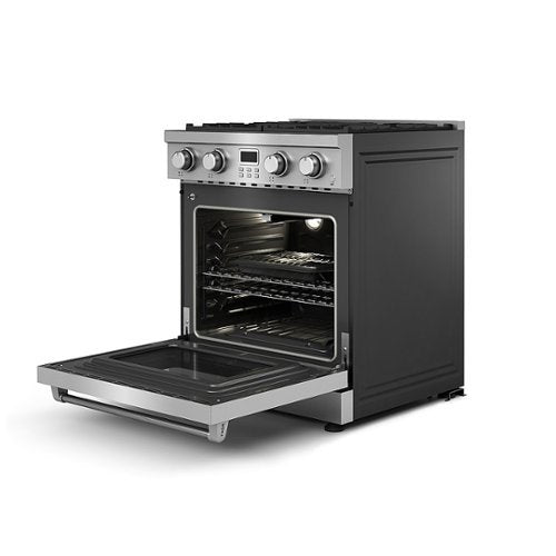 Thor Kitchen - 30 in. Wide 4 burner 4.8 Cu. Ft. Freestanding LP Gas Convection Range - Stainless Steel