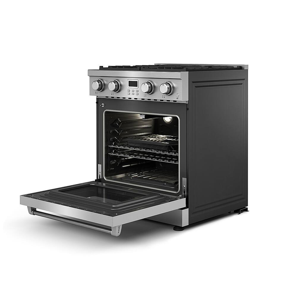 Thor Kitchen - 30 in. Wide 4 burner 4.8 Cu. Ft. Freestanding LP Gas Convection Range - Stainless Steel