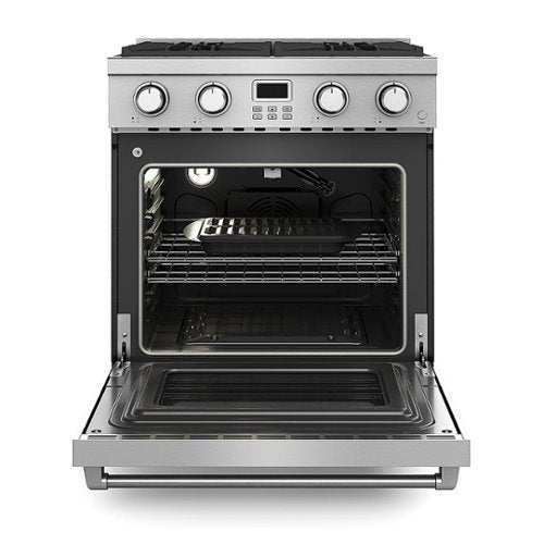 Thor Kitchen - 30 in. Wide 4 burner 4.8 Cu. Ft. Freestanding LP Gas Convection Range - Stainless Steel
