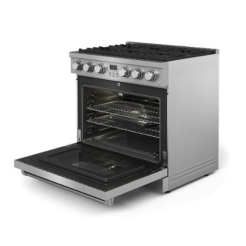 Thor Kitchen - 36 in. Wide 6 Burner 6.0 Cu. Ft. Freestanding LP Gas Convection Range - Stainless Steel