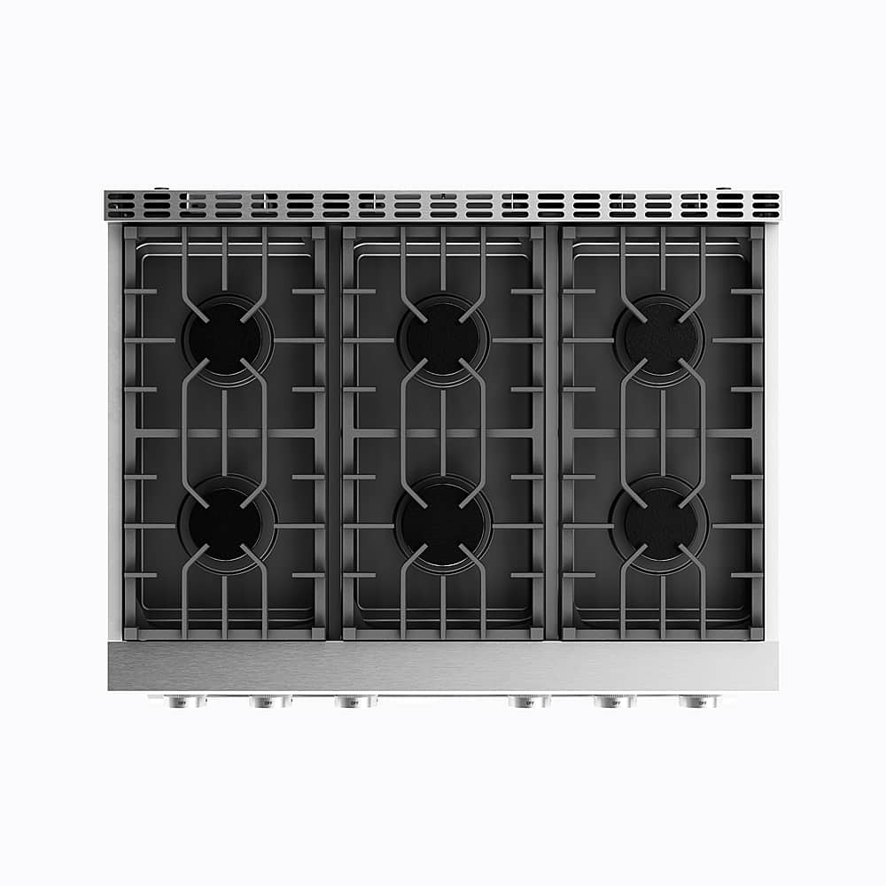 Thor Kitchen - 36 in. Wide 6 Burner 6.0 Cu. Ft. Freestanding LP Gas Convection Range - Stainless Steel