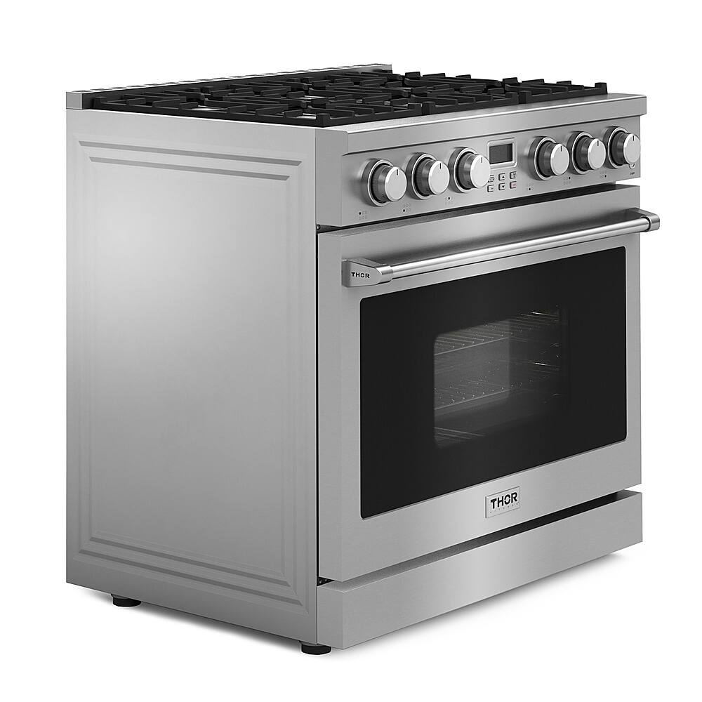 Thor Kitchen - 36 in. Wide 6 Burner 6.0 Cu. Ft. Freestanding LP Gas Convection Range - Stainless Steel