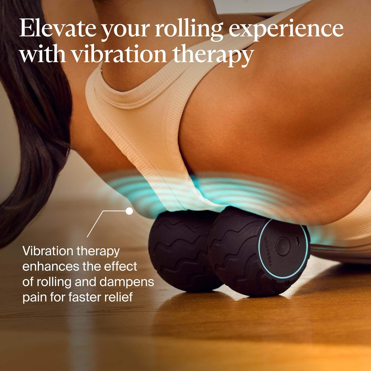Therabody - WaveDuo - Vibrating Roller Contoured For The Back, Neck & Spine - Black