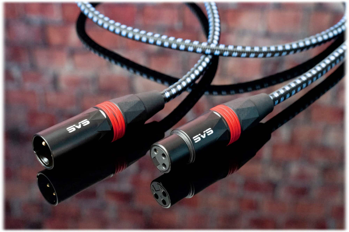 SVS - SoundPath 3.28' Balanced XLR Audio Cable (2-Pack) - Black/Blue