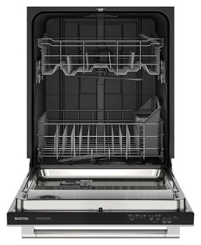 Maytag - 24 inch Top Control Built-In Stainless Steel Tub Dishwasher with Heated Dry and 51 dBa - Stainless Steel