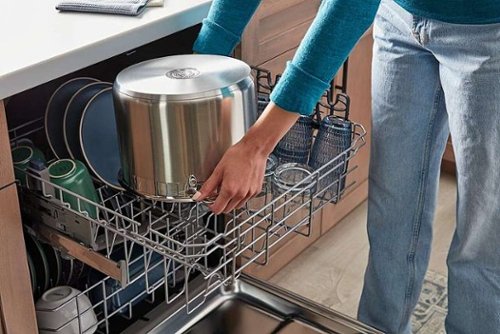 Maytag - 24 inch Top Control Built-In Stainless Steel Tub Dishwasher with Heated Dry and 51 dBa - Stainless Steel