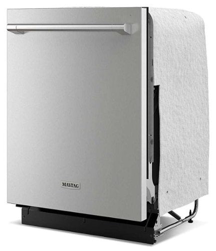 Maytag - 24 inch Top Control Built-In Stainless Steel Tub Dishwasher with Heated Dry and 51 dBa - Stainless Steel