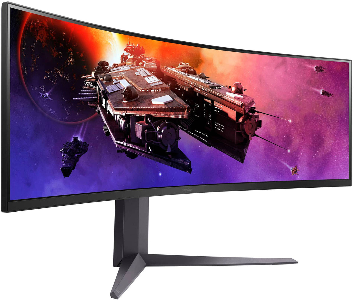 LG - UltraGear 45” Curved QHD 200Hz 1-ms FreeSync Premium Gaming Monitor with HDR (Display Port, HDMI, USB Type-C) - Black