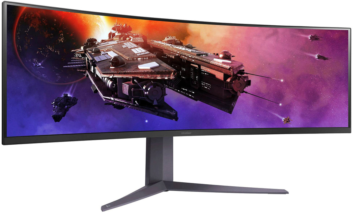 LG - UltraGear 45” Curved QHD 200Hz 1-ms FreeSync Premium Gaming Monitor with HDR (Display Port, HDMI, USB Type-C) - Black
