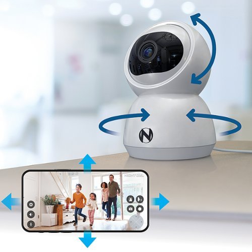 Night Owl - Indoor AC Powered Plug-In Wireless 3MP Security Camera with Pan, Tilt and 2-Way Audio - White