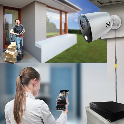 Night Owl - 2-Camera Indoor/Outdoor Wired 4K Security Cameras with 2-Way Audio - White