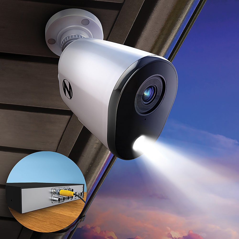 Night Owl - 2-Camera Indoor/Outdoor Wired 4K Security Cameras with 2-Way Audio - White