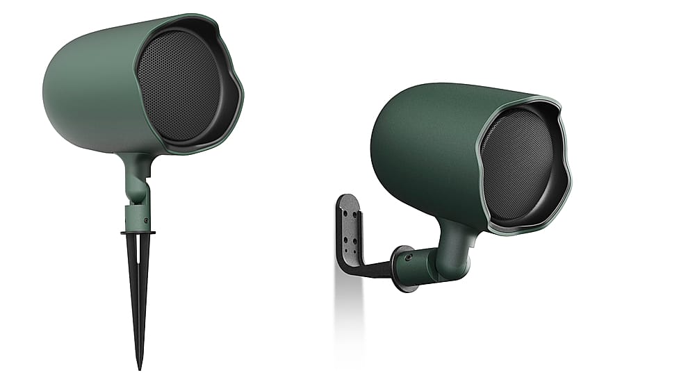 JBL - GSF6 6.5" 200W 8 Ohm and 70V/100V Ground-Stake Landscape-Outdoor Speaker, (Pair) - Green