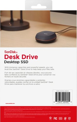 SANDISK - 8TB Desk Drive USB Type-C Desktop External SSD - Black