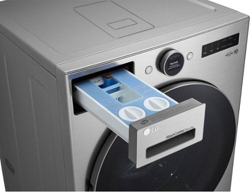 LG - 5.0 Cu. Ft. HE Smart Mega Capacity All-in-One Electric Washer/Dryer WashCombo with Steam and Ventless Inverter Heat Pump - Graphite Steel