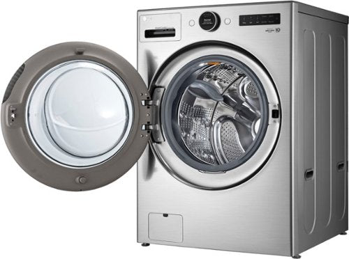 LG - 5.0 Cu. Ft. HE Smart Mega Capacity All-in-One Electric Washer/Dryer WashCombo with Steam and Ventless Inverter Heat Pump - Graphite Steel