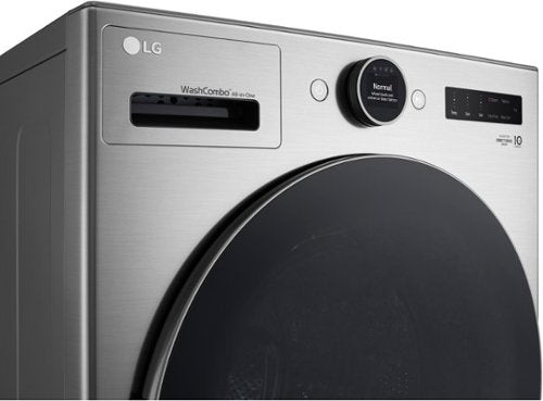 LG - 5.0 Cu. Ft. HE Smart Mega Capacity All-in-One Electric Washer/Dryer WashCombo with Steam and Ventless Inverter Heat Pump - Graphite Steel