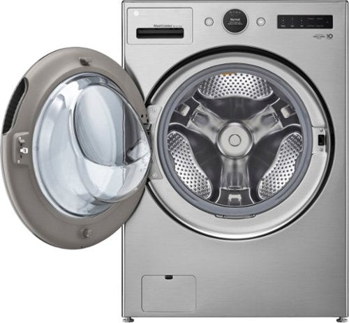 LG - 5.0 Cu. Ft. HE Smart Mega Capacity All-in-One Electric Washer/Dryer WashCombo with Steam and Ventless Inverter Heat Pump - Graphite Steel