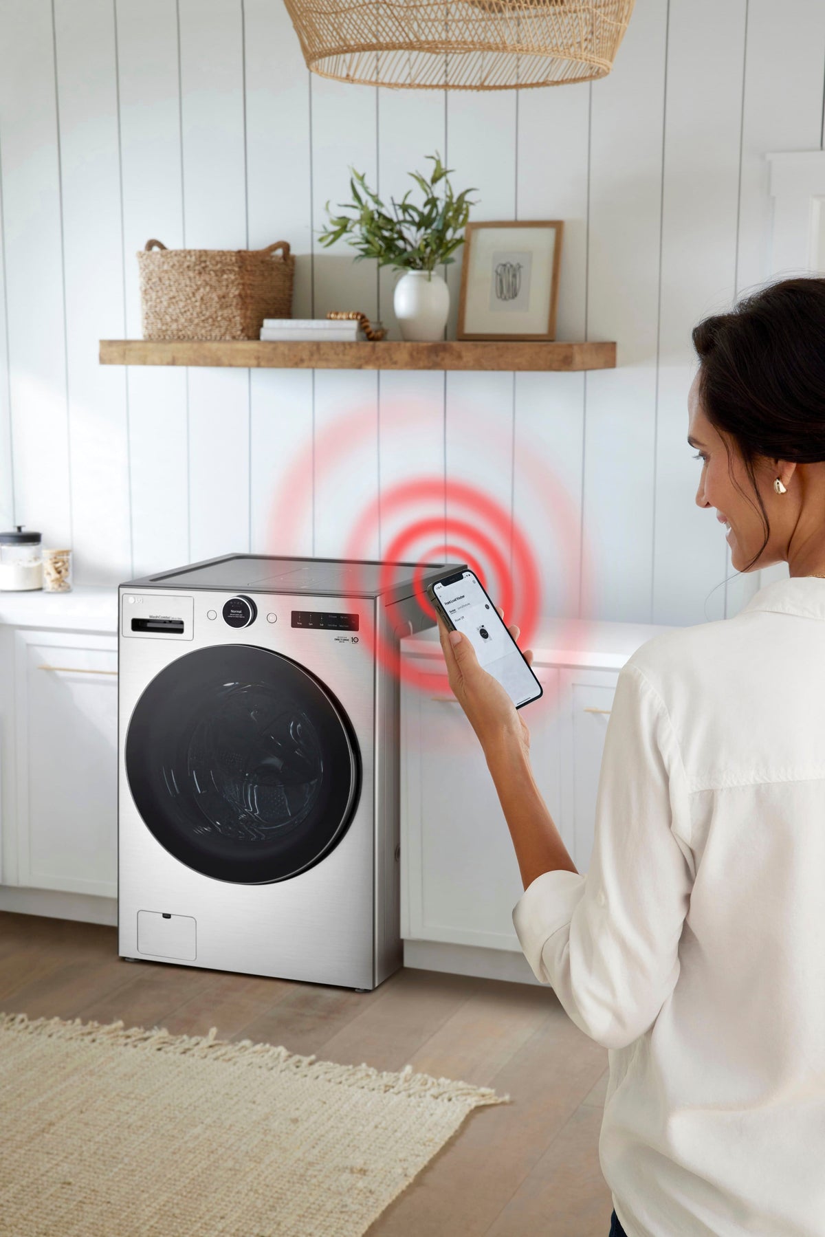 LG - 5.0 Cu. Ft. HE Smart Mega Capacity All-in-One Electric Washer/Dryer WashCombo with Steam and Ventless Inverter Heat Pump - Graphite Steel