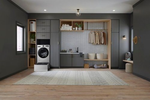 LG - 5.0 Cu. Ft. HE Smart Mega Capacity All-in-One Electric Washer/Dryer WashCombo with Steam and Ventless Inverter Heat Pump - Graphite Steel
