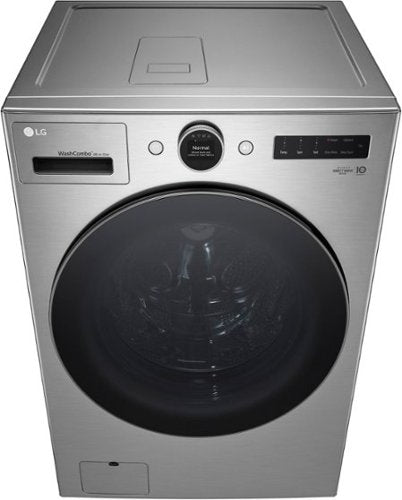 LG - 5.0 Cu. Ft. HE Smart Mega Capacity All-in-One Electric Washer/Dryer WashCombo with Steam and Ventless Inverter Heat Pump - Graphite Steel