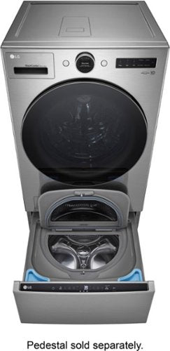 LG - 5.0 Cu. Ft. HE Smart Mega Capacity All-in-One Electric Washer/Dryer WashCombo with Steam and Ventless Inverter Heat Pump - Graphite Steel
