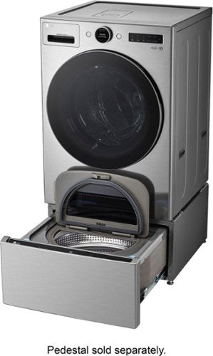 LG - 5.0 Cu. Ft. HE Smart Mega Capacity All-in-One Electric Washer/Dryer WashCombo with Steam and Ventless Inverter Heat Pump - Graphite Steel