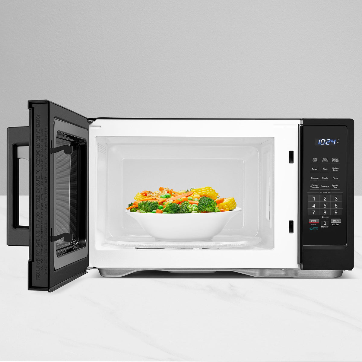 Insignia™ - 1.1 Cu. Ft. Countertop Microwave - Black