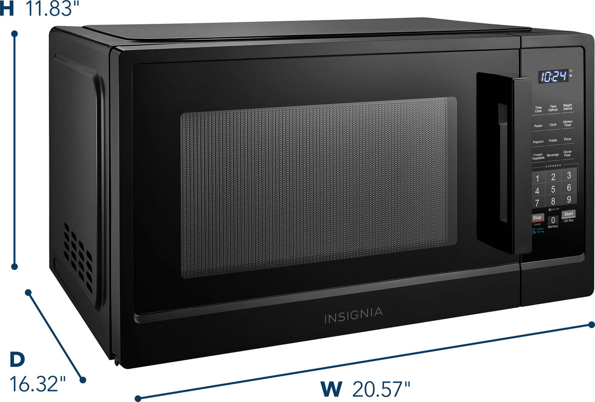 Insignia™ - 1.1 Cu. Ft. Countertop Microwave - Black