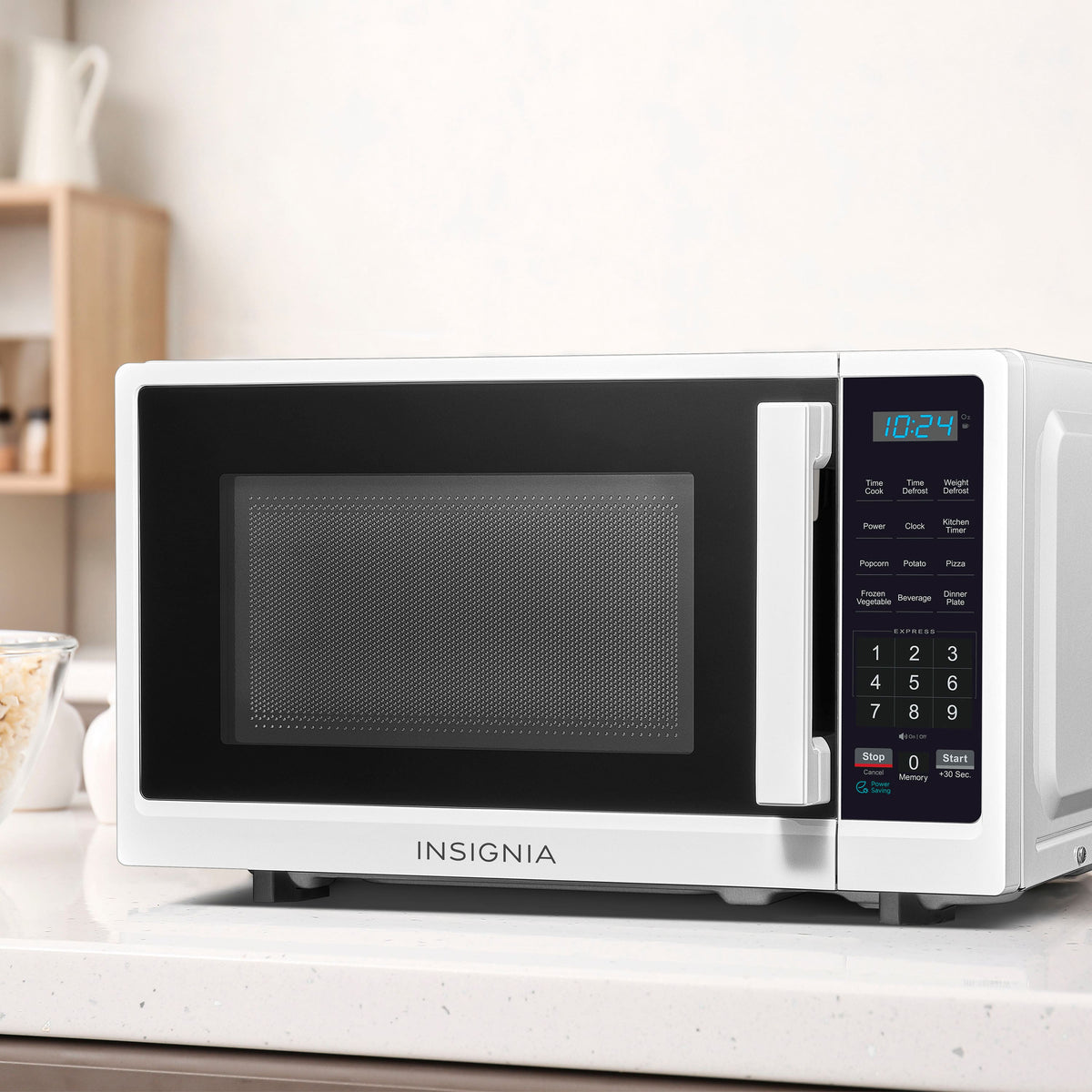 Insignia™ - .7 Cu. Ft. Compact Microwave - White