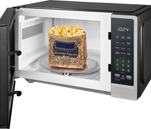 Insignia™ - .9 Cu. Ft. Compact Countertop Microwave - Stainless Steel