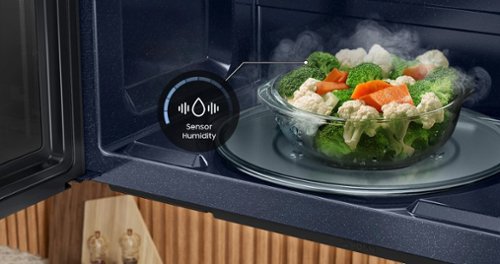 Samsung - 2.1 Cu. Ft. Over-the-Range Microwave with Sensor Cooking and Wi-Fi Connectivity - Matte Black Steel