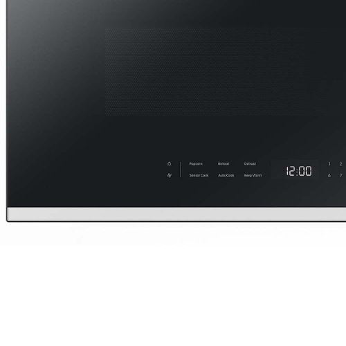 Samsung - Bespoke 2.1 Cu. Ft. Over-the-Range Microwave with Sensor Cooking and Edge to Edge Glass Display - White Glass