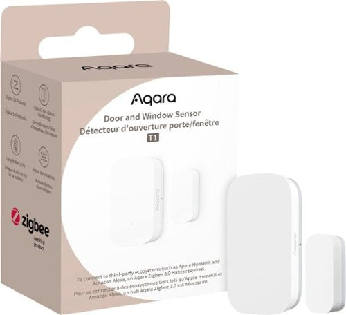 Aqara - T1 Door and Window Sensor- Requires Hub product, Supports Apple HomeKit, Alexa, Google, SmartThings - White